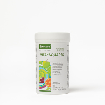 Vita-Squares, Bērnu pārtikas piedeva, košļājamās tabletes